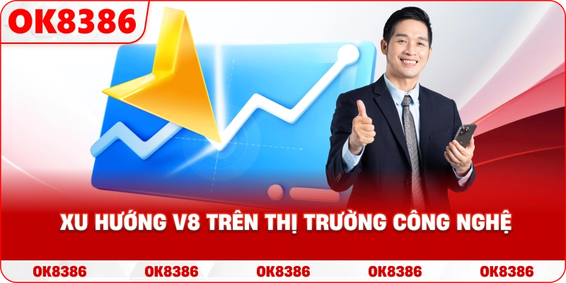 Hình ảnh biểu đồ hoặc infographic về xu hướng V8 trên thị trường công nghệ Hình ảnh biểu đồ hoặc infographic về xu hướng V8 trên thị trường công nghệ